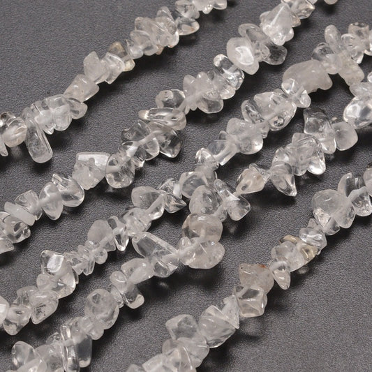 Natural Quartz Crystal Chip Bead Strand