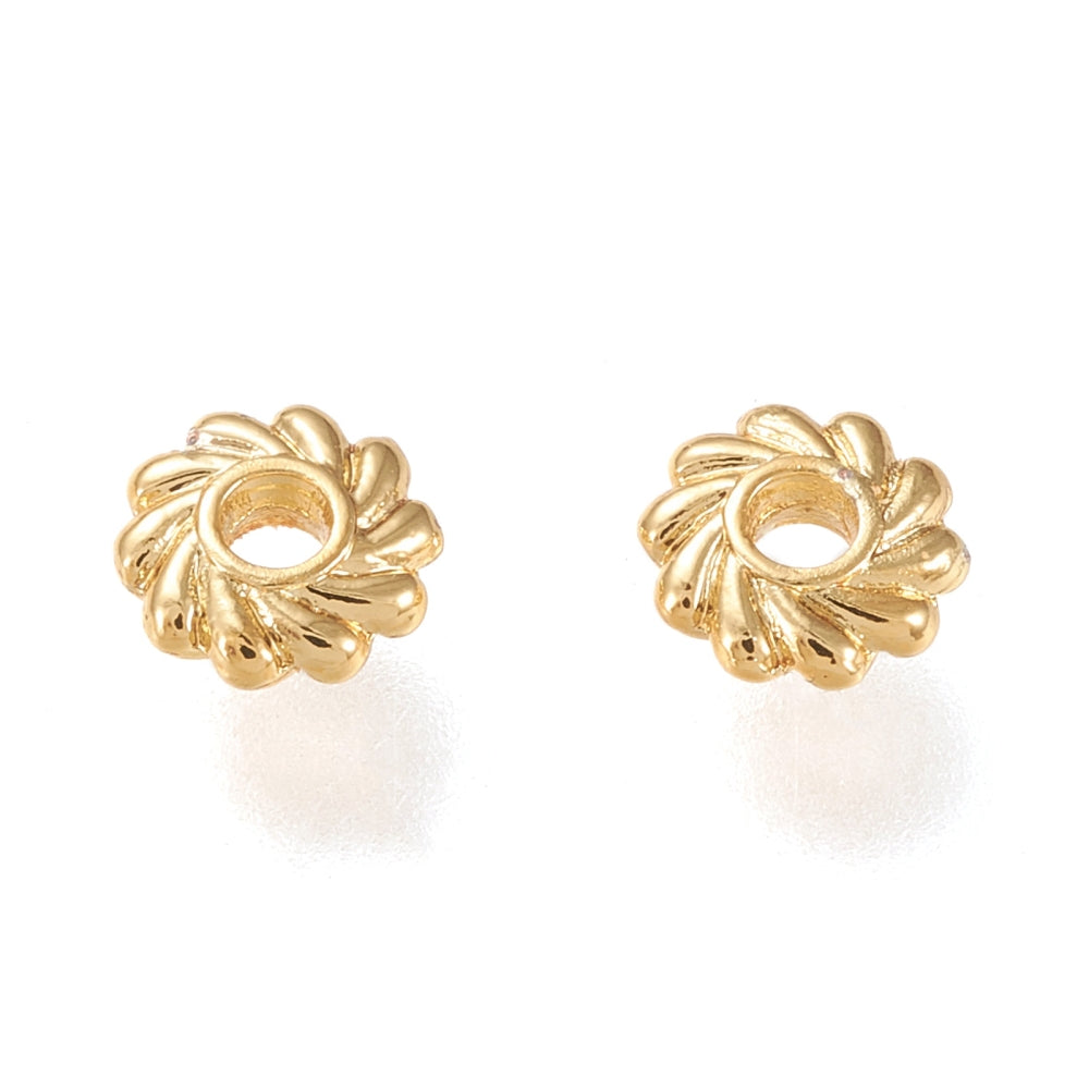 18k gold plated Flower Spacer 20pk