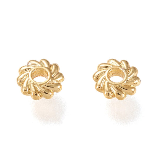 18k gold plated Flower Spacer 20pk