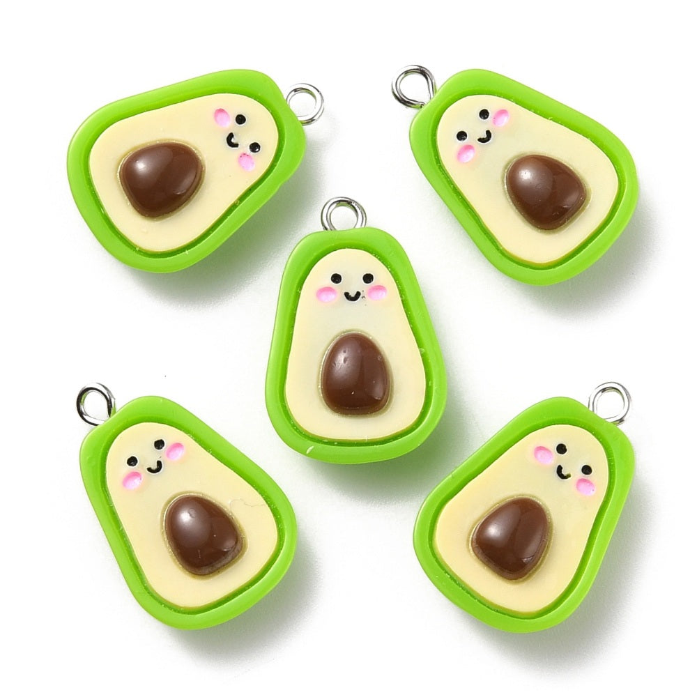 Avocado Resin Pendants 2pk