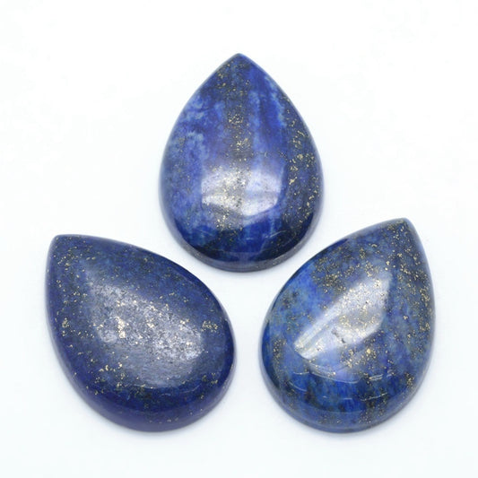 Natural Lapis Lazuli Cabochons, Dyed, Teardrop, 2 pack