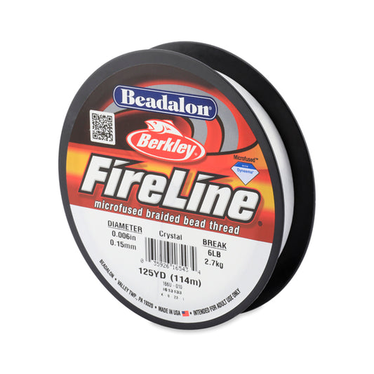 FireLine, .006 in / 0.15 mm, Break Strength 6 lb / 2.7 kg, Crystal, 125 yd / 114 m