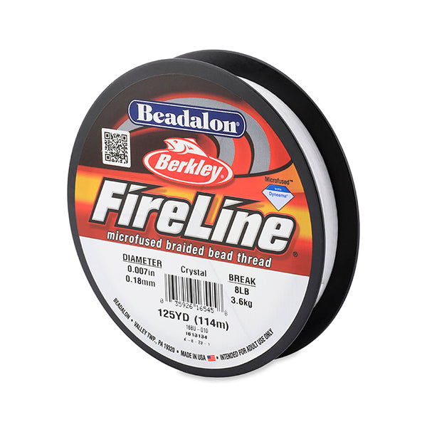 FireLine, .007 in / 0.18 mm, Break Strength 8 lb / 3.6 kg, Crystal, 125 yd / 114 m