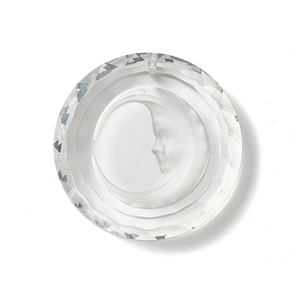 Transparent glass pendants moon
