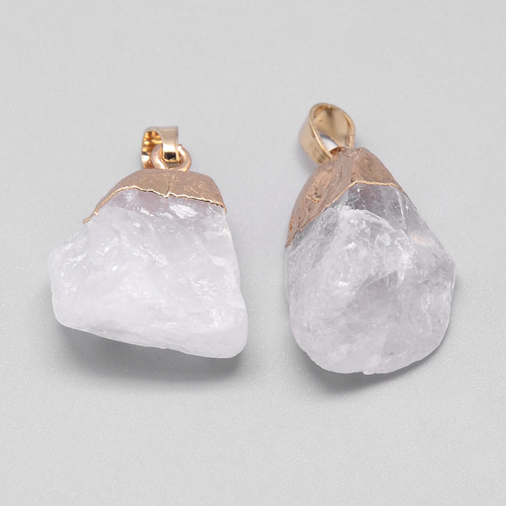 Rough Raw Natural Quartz Pendant