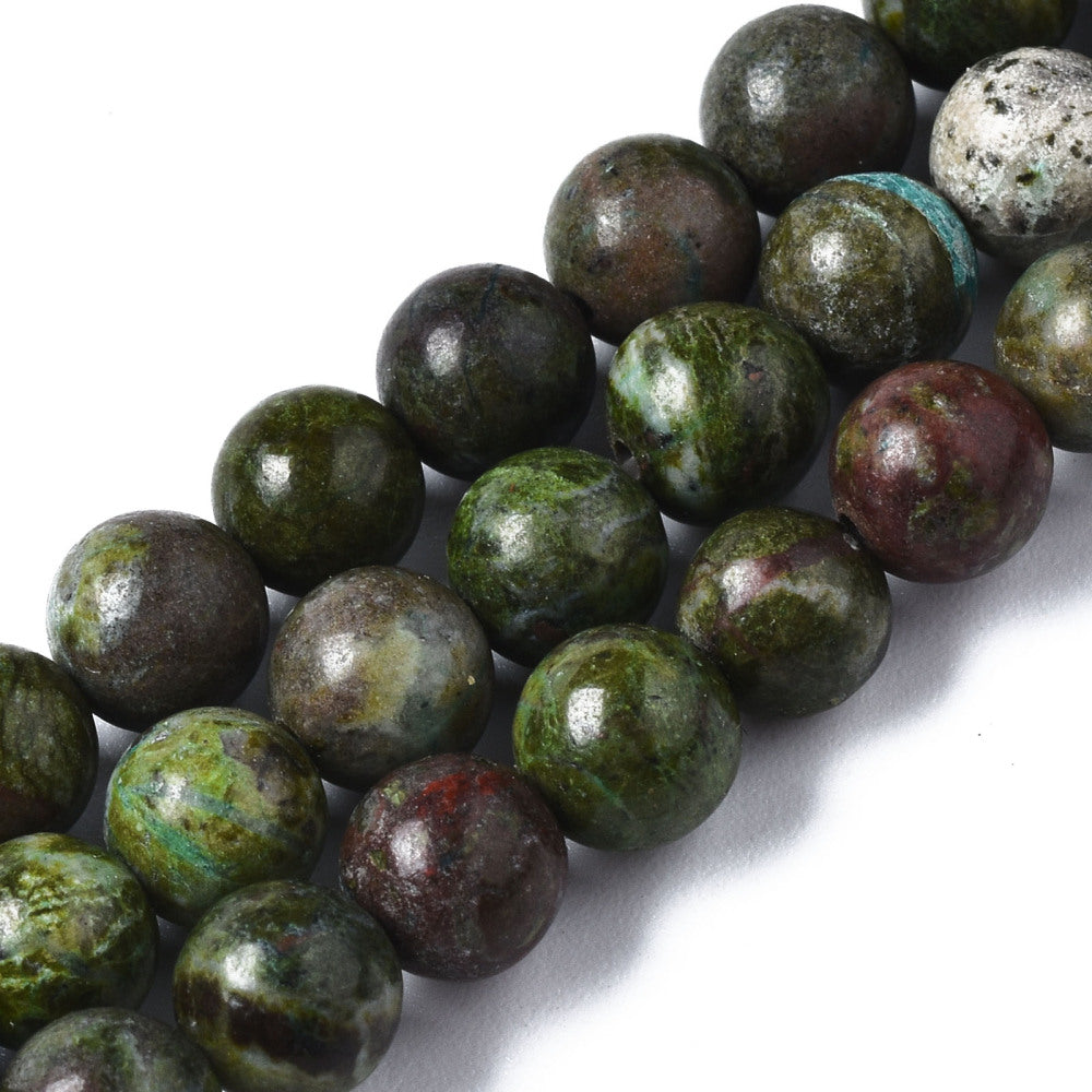 Variscite Beads – Natural Round 6mm (64–65pcs/Strand) The Pink Bead Shop