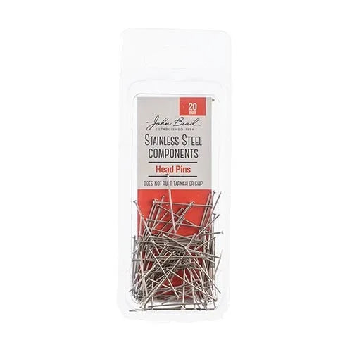 Stainless Steel Head Pins 20mm 100 Pieces