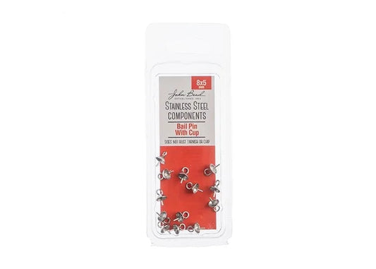 Stainless Steel Bail Pin With Cup 12 Pieces