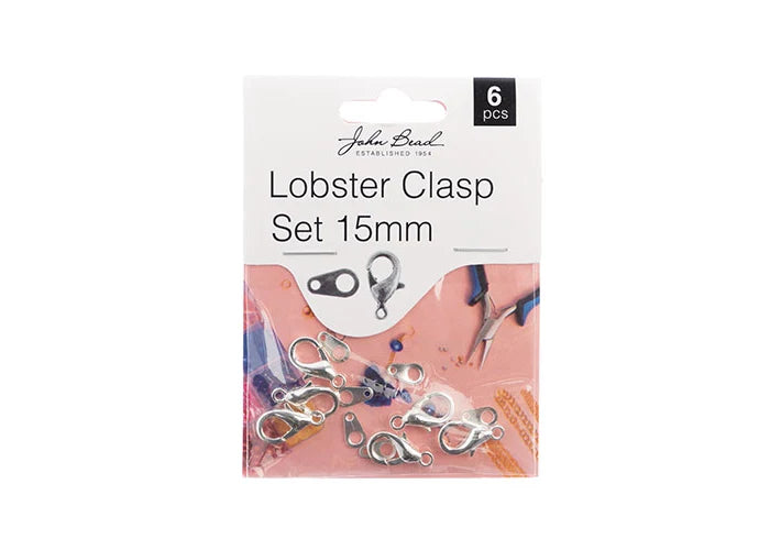 Lobster Clasp Set 15mm Gold & Silver 6pcs