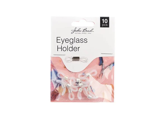 Silver Eyeglass Holder Connectors – Pack of 10pcs | The Pink Bead Shop