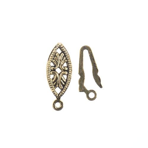 Must Have Findings Fish Hook Clasp Set Antique Gold | Approx. 7x20mm | 9pcs | The Pink Bead Shop Canada