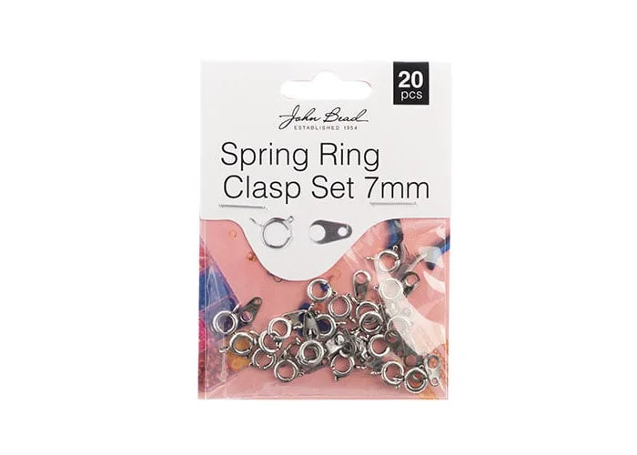 Spring Ring Set 7mm Gold, Antique Silver, & Silver 20pcs