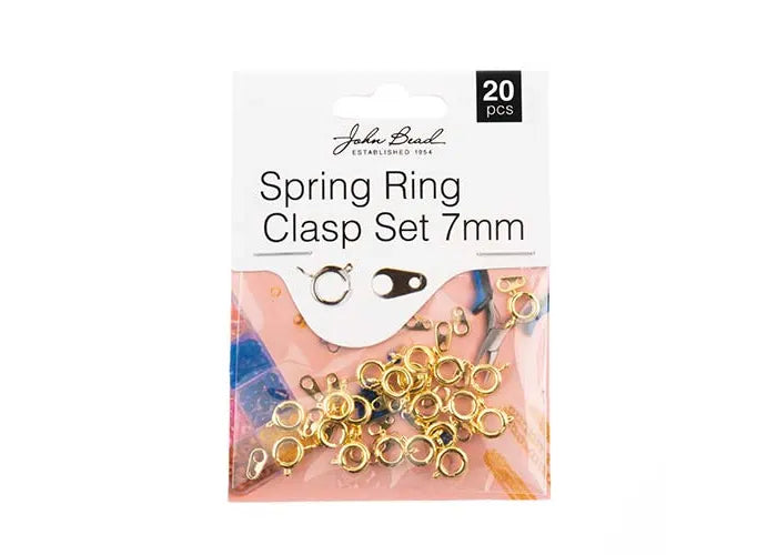 Spring Ring Set 7mm Gold, Antique Silver, & Silver 20pcs