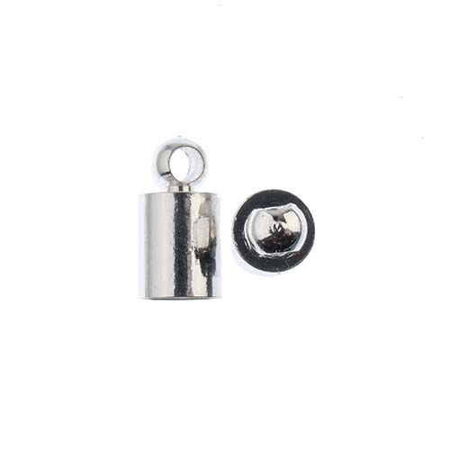 Must Have Findings Cord End Caps 4.5x9mm Silver 12pc | The Pink Bead Shop Canada