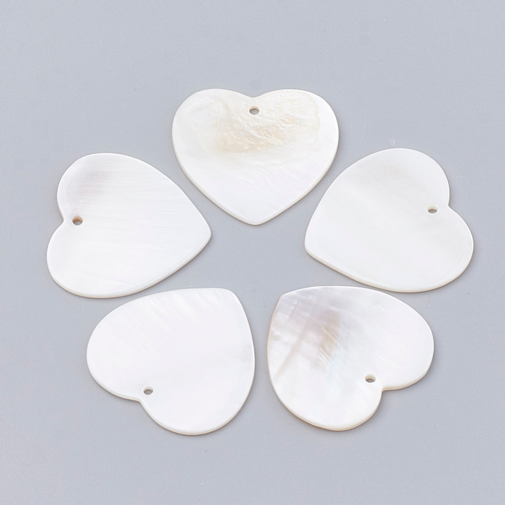 Heart Freshwater Shell Pendants 2 Pack