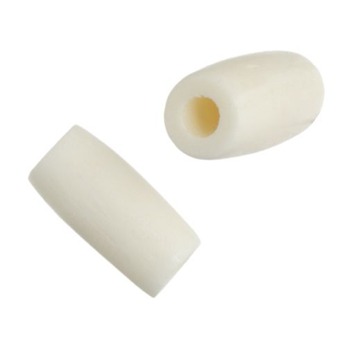 Natural Bone Hairpipe Beads Oval Ivory 0.5 Inch | The Pink Bead Shop Canada