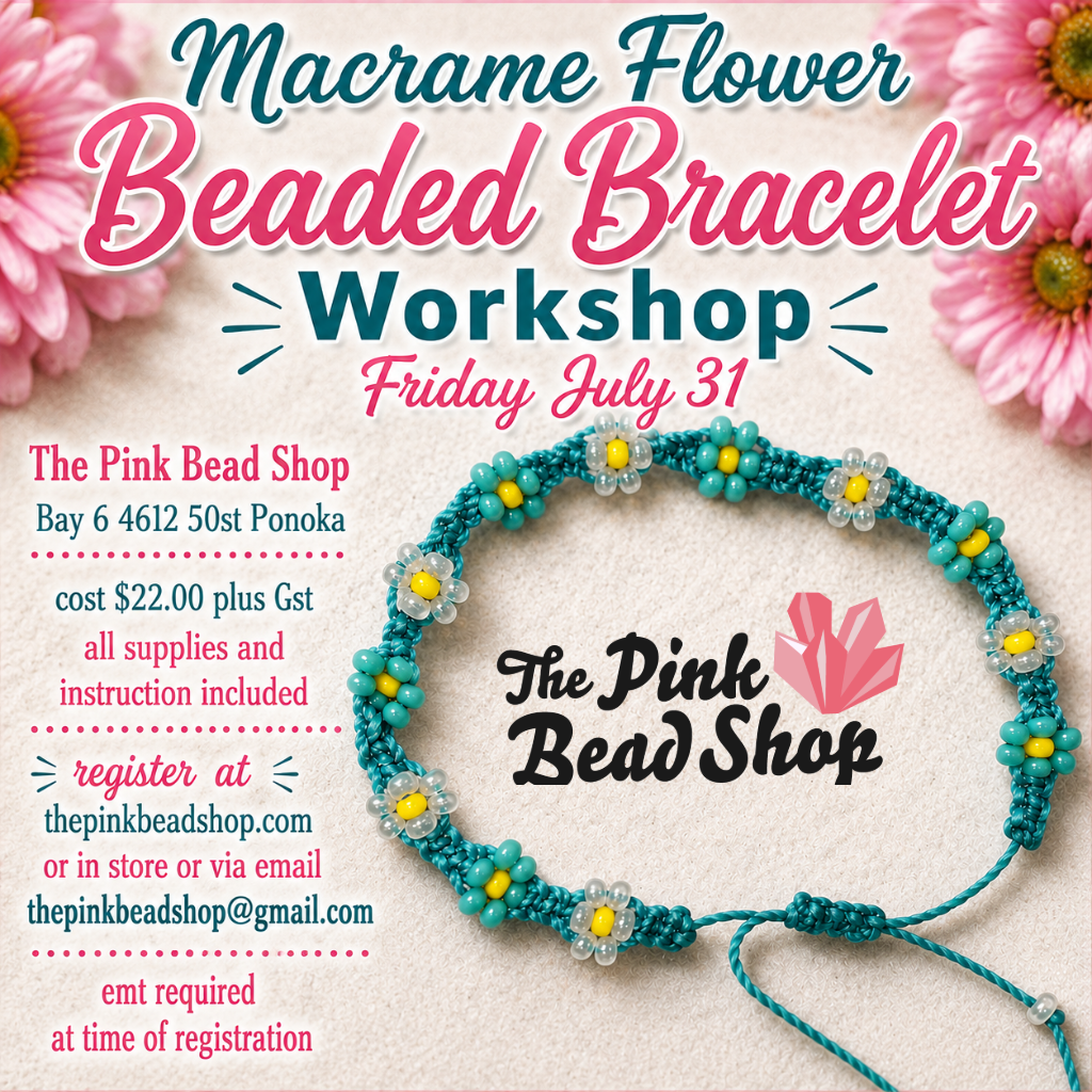 Macrame Flower Beaded Bracelet Workshop