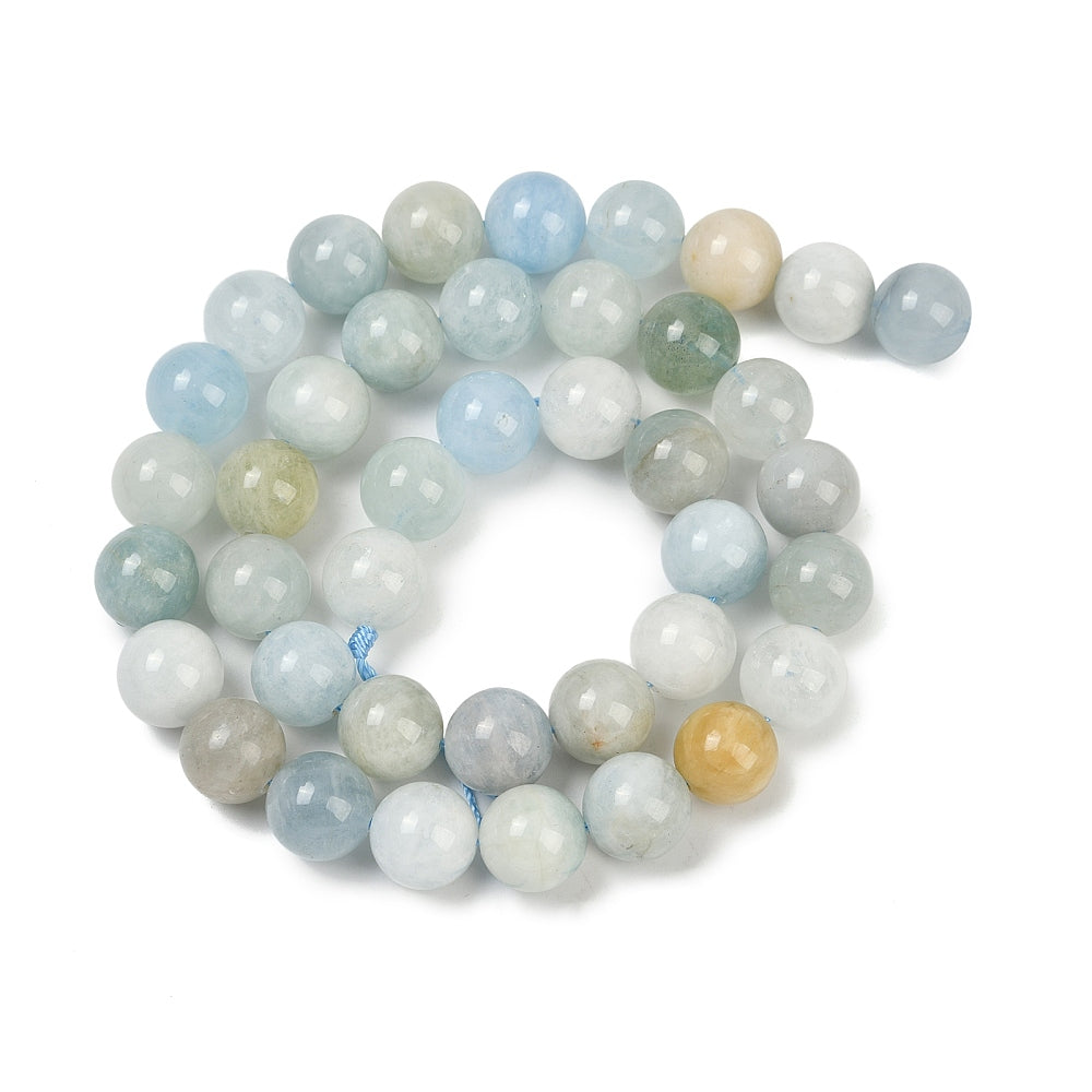 Aquamarine Natural Beads Strand Asst Sizes