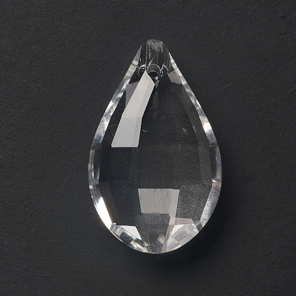 Transparent Glass Pendants, for, Faceted, Teardrop, Clear 2 Pack