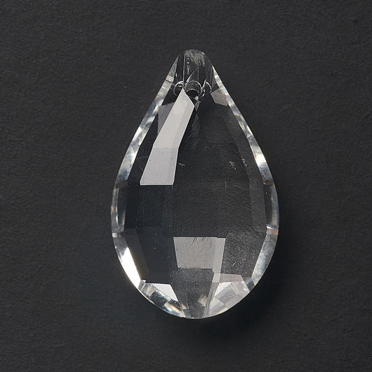 Transparent Glass Pendants, for, Faceted, Teardrop, Clear 2 Pack