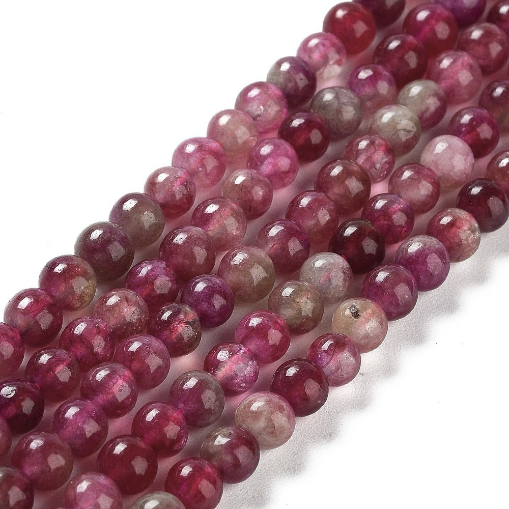 Watermelon Tourmaline Beads – Dyed Round 6mm & 8mm (Assorted Sizes) The Pink Bead Shop