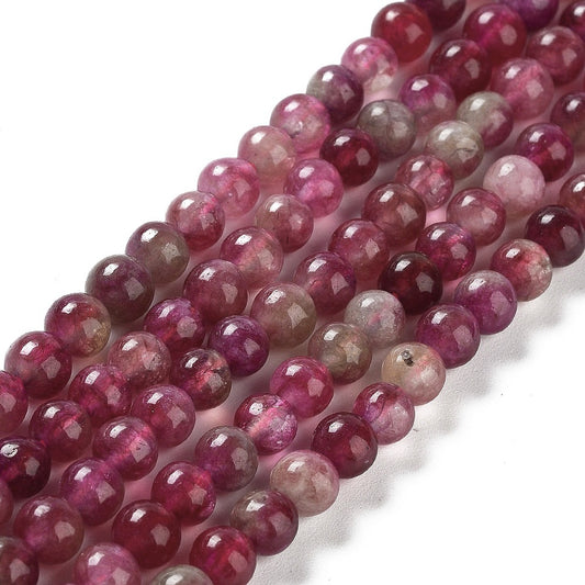 Watermelon Tourmaline Beads – Dyed Round 6mm & 8mm (Assorted Sizes) The Pink Bead Shop