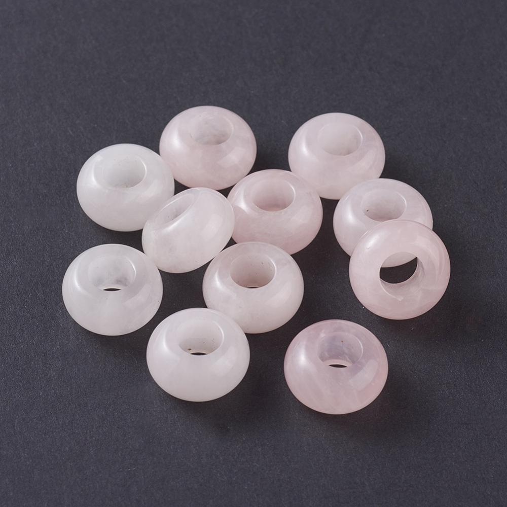 Natural rose hot sale quartz beads