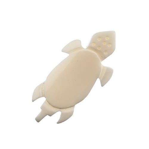 Hand-Carved Bone Turtle Pendant 66x30mm | The Pink Bead Shop Canada