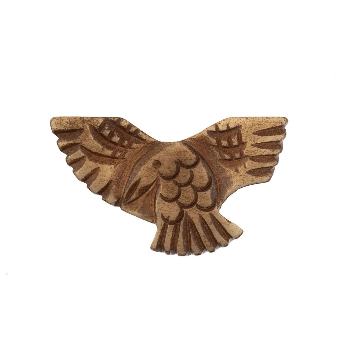 Handmade Bone Flying Eagle Pendant – Beige/Brown | The Pink Bead Shop Canada