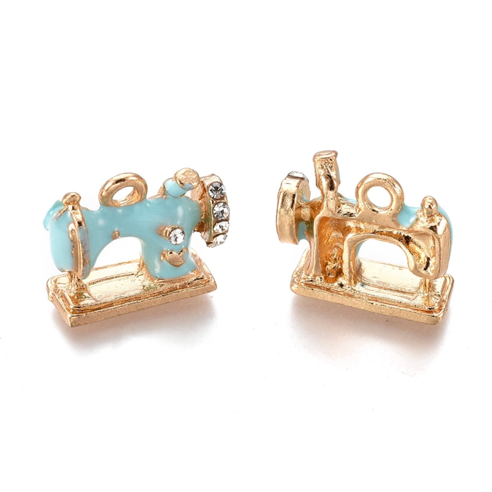 Sewing Machine Enamel Alloy Pendants Asst Colors