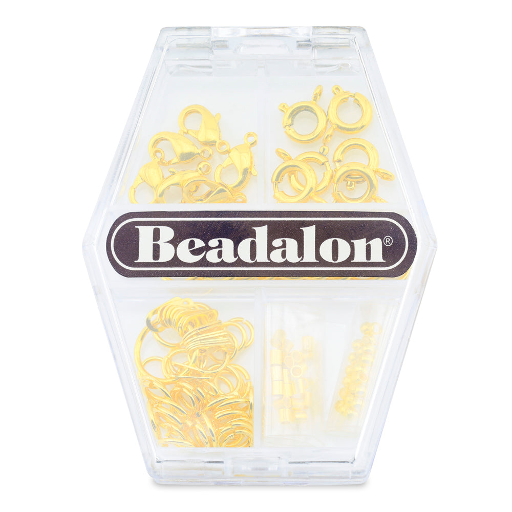Beadalong Findings Variety Pack 132 Pieces Assort Colors
