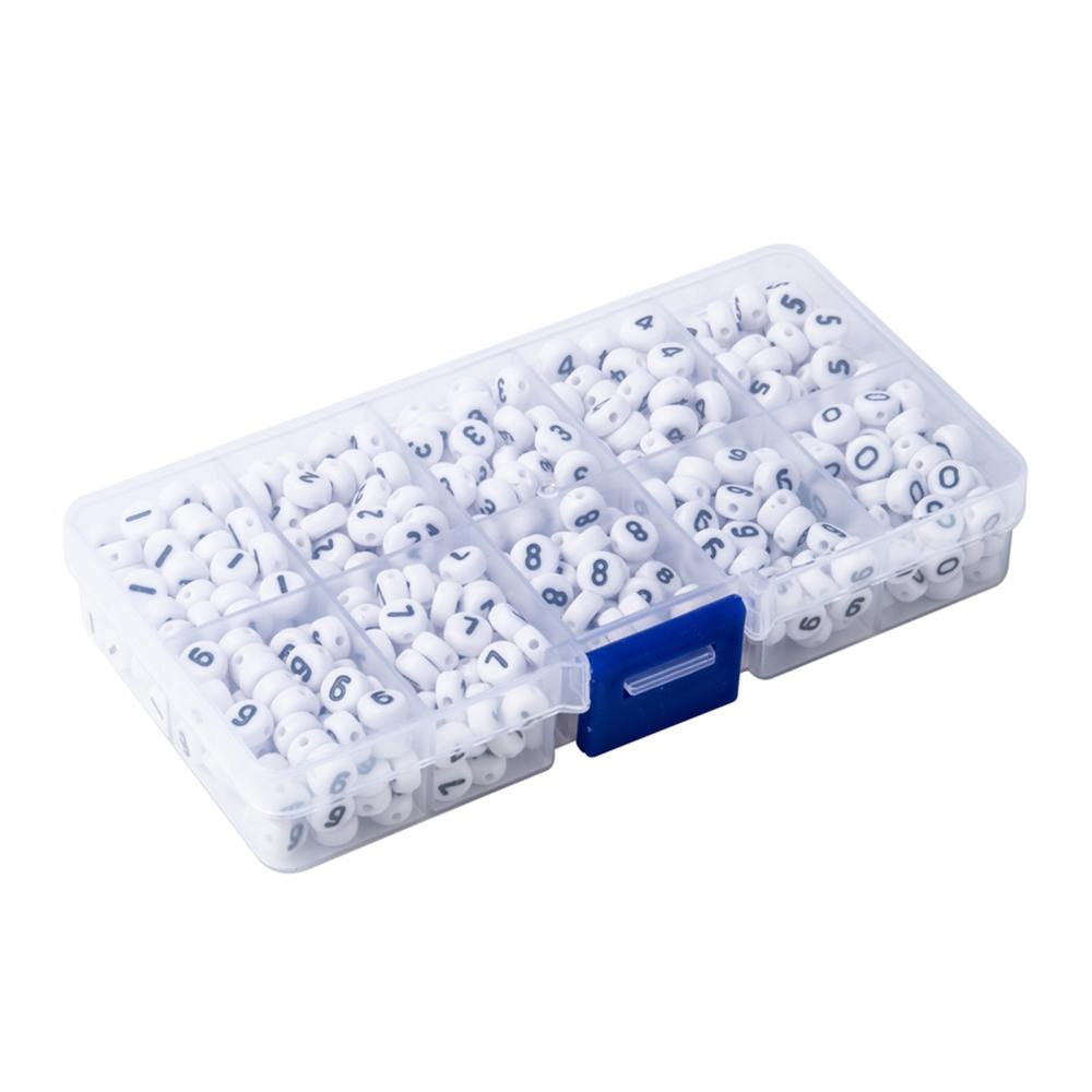 Acrylic Number Spacer Beads 0-9 720 pieces