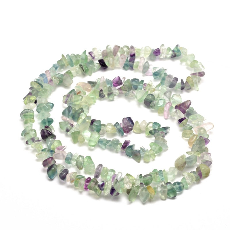 Fluorite Natural Chip Beads – 32” Strand (Approx. 5–8mm) The Pink Bead Shop