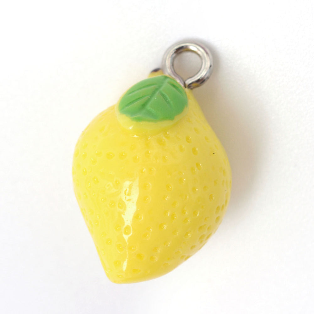 Lemon Resin Pendants 2PK