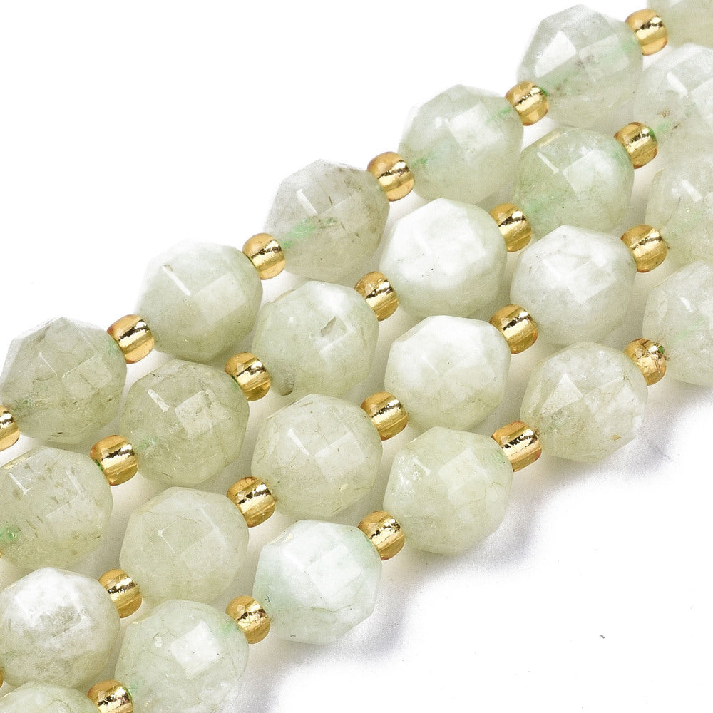 Dolomite Faceted Bead Strands Honeydew