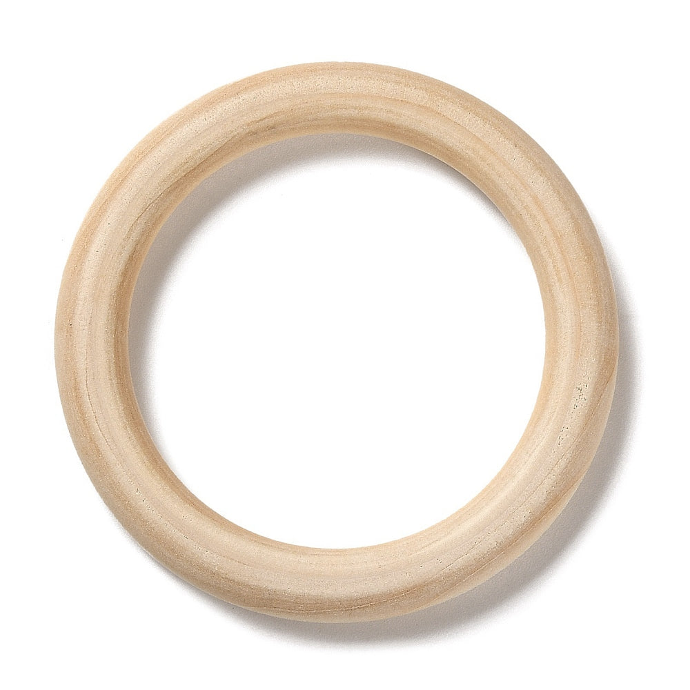 3" Unfinished Macrame Wooden Ring