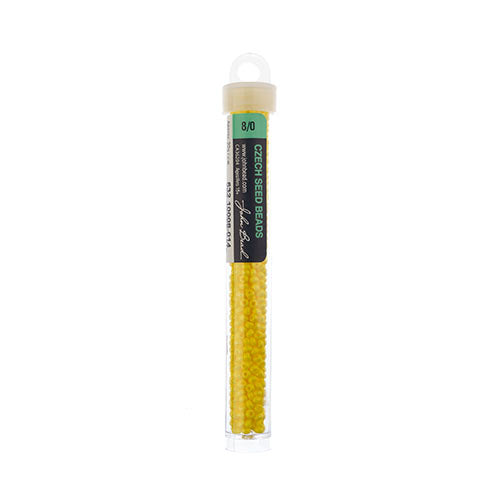 Czech Seed Beads 8/0 Terra Intensive Yellow – Approx. 22g Vial | The Pink Bead Shop Canada