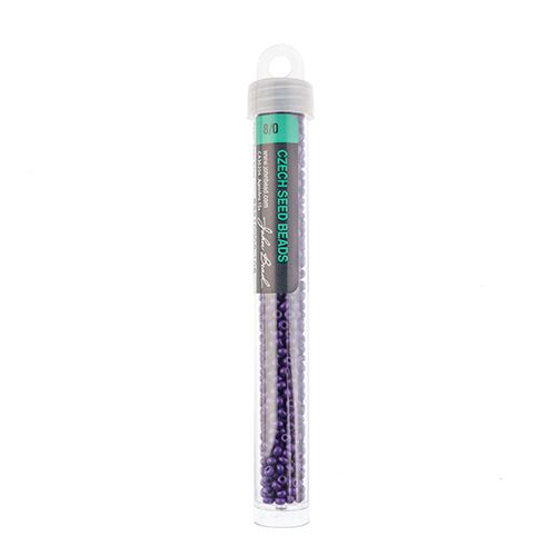 Czech Seed Beads Size 8/0 Terra Intensive Purple Matte – 22g Vial | The Pink Bead Shop Canada