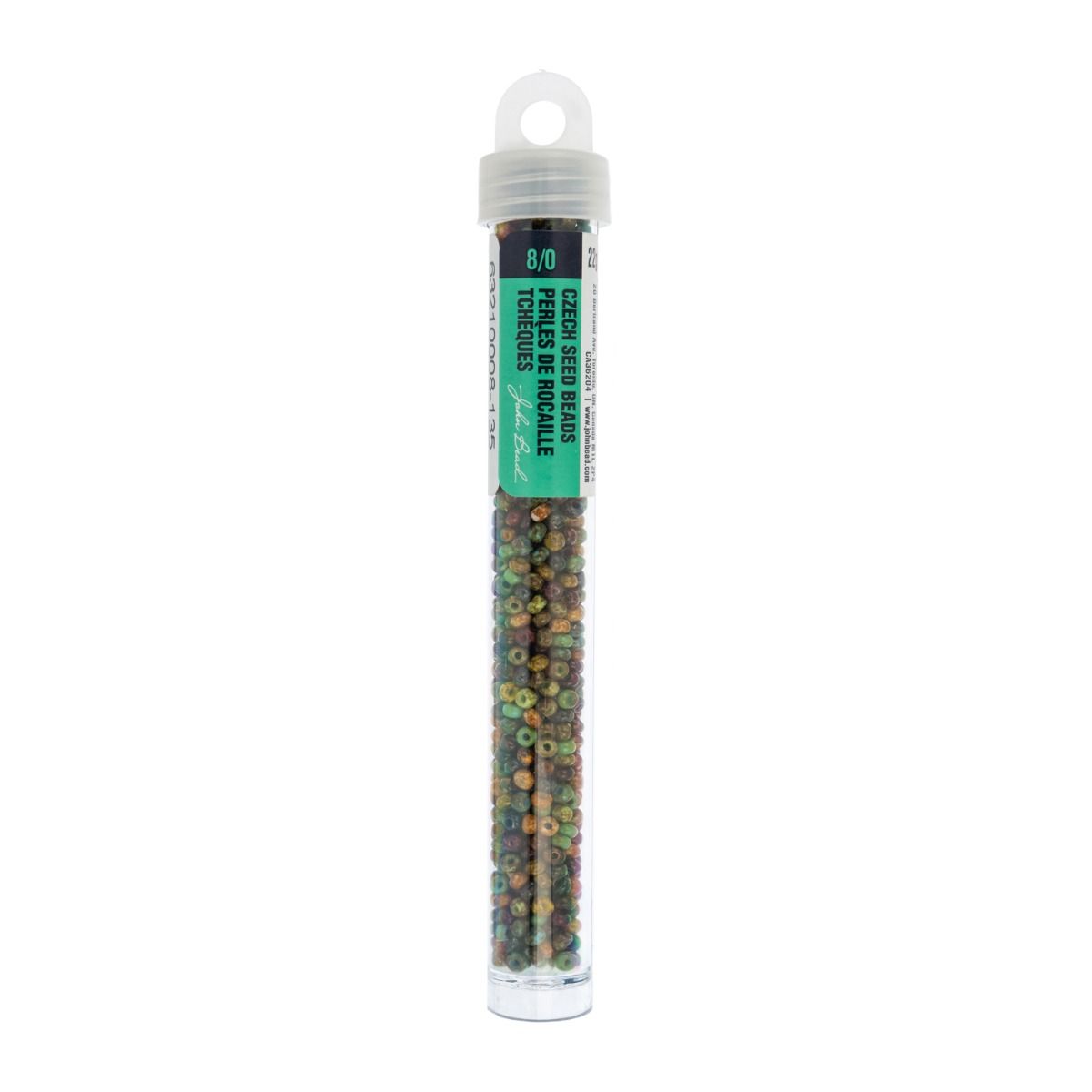 Czech Seed Beads Size 8/0 Opaque Travertine Mix – 22g Vial | The Pink Bead Shop Canada