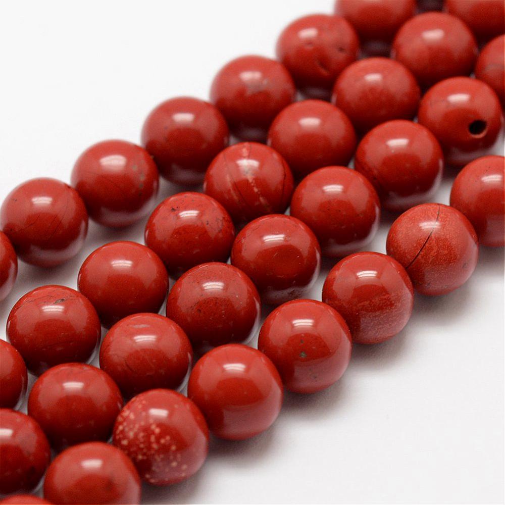 Natural Red Jasper Round Bead Asst Sizes