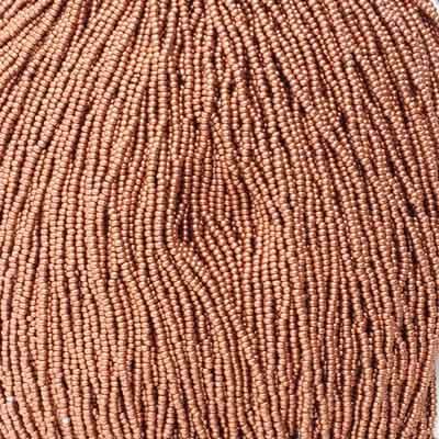 Czech Seed Beads Size 11/0 – Metallic Light Copper Hanks | The Pink Bead Shop Canada
