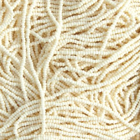 Czech Seed Bead 11/0 Bone Solgel Strung Hank 18 grams | The Pink Bead Shop Canada