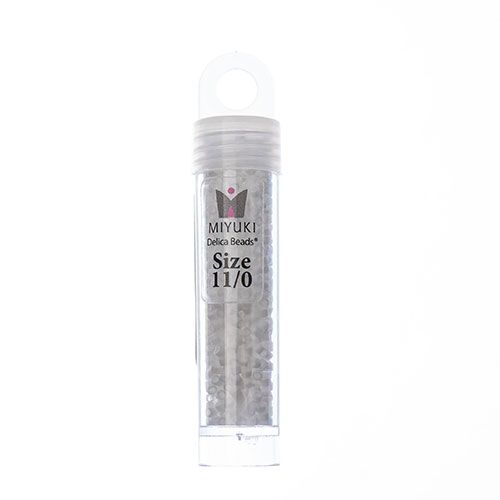 Miyuki Delica Size 11/0 Seed Beads – Matte White – 5.2g Vial | The Pink Bead Shop Canada