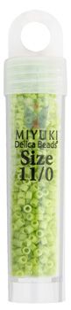 Miyuki Delica Size 11/0 Seed Beads – Chartreuse Opaque – 5.2g Vial | The Pink Bead Shop Canada