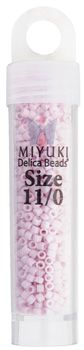 Miyuki Delica Size 11/0 Seed Beads – Pale Rose Opaque – 5.2g Vial | The Pink Bead Shop Canada