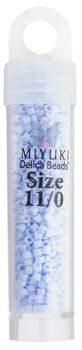 Miyuki Delica Size 11/0 Seed Beads – Light Blue Sky Opaque – 5.2g Vial | The Pink Bead Shop Canada