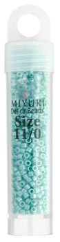 Miyuki Delica Size 11/0 Seed Beads – Sea Green Opaque Luster – 5.2g Vial | The Pink Bead Shop Canada