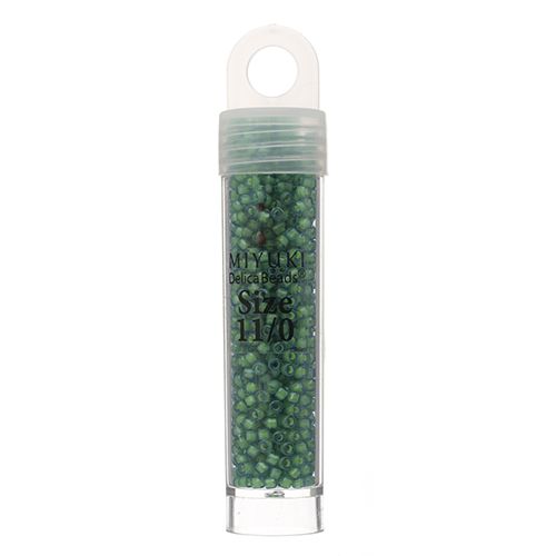 Miyuki Delica Size 11/0 Seed Beads – Light Turquoise Luminous Neon – 5.2g Vial | The Pink Bead Shop Canada