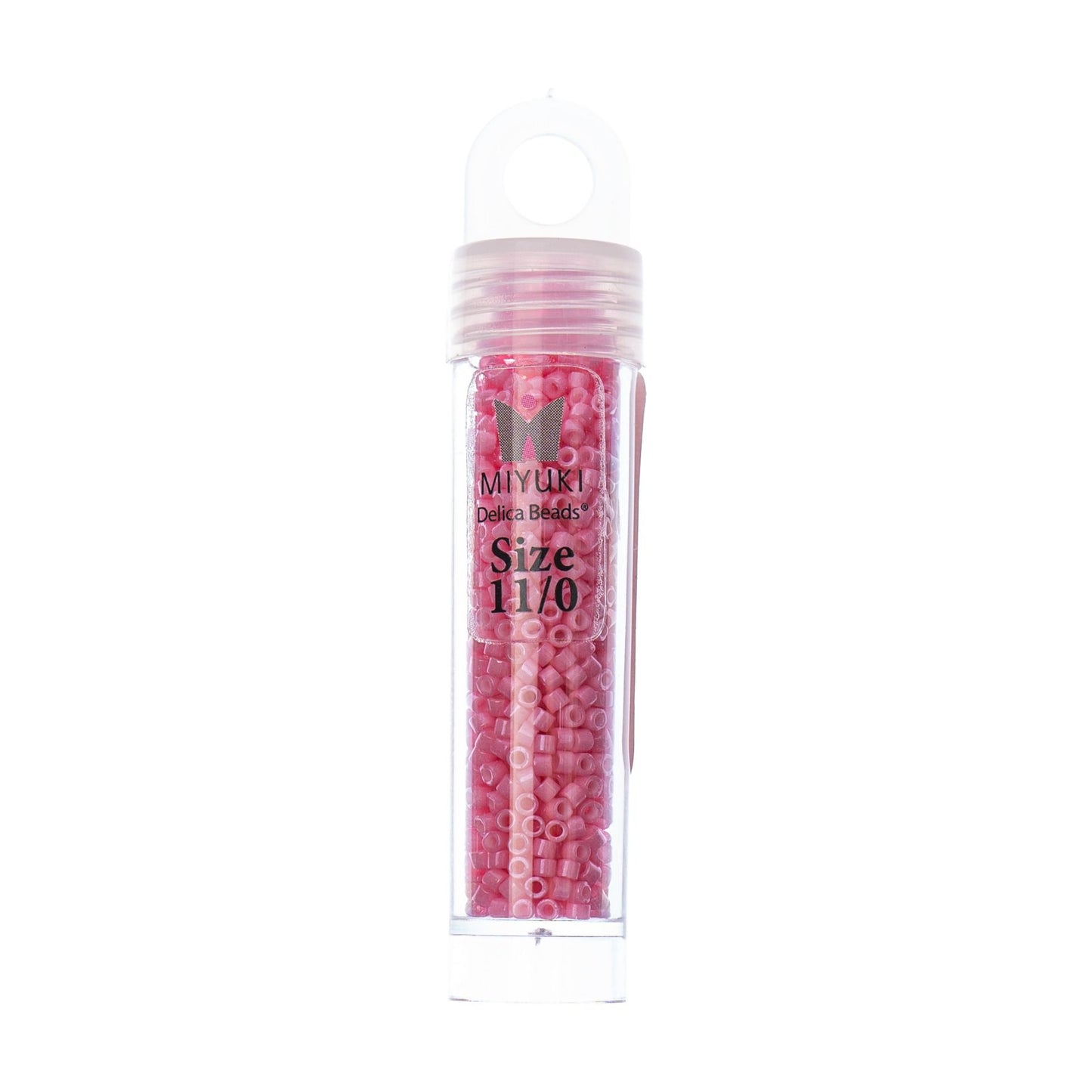 Miyuki Delica Size 11/0 Seed Beads – Pink Carnation Opaque Dyed – 5.2g Vial | The Pink Bead Shop Canada
