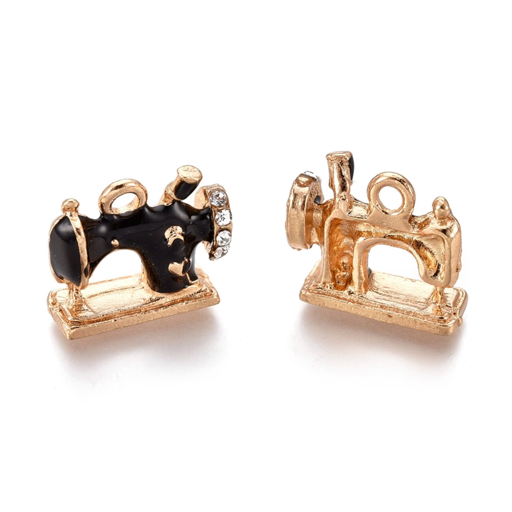 Sewing Machine Enamel Alloy Pendants Asst Colors